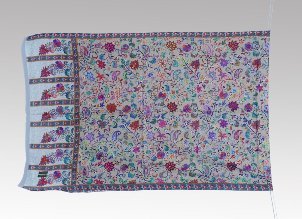 Blue Printed Stole