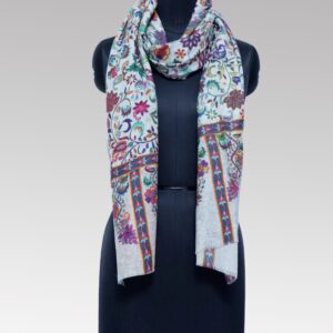 Light Gray Printed Stole
