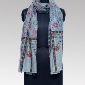 Light Blue Printed Stole