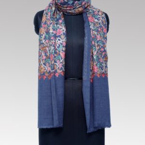 Voilet Floral Printed Stole