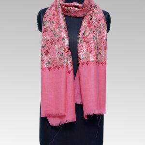 Pink Floral Printed Stole