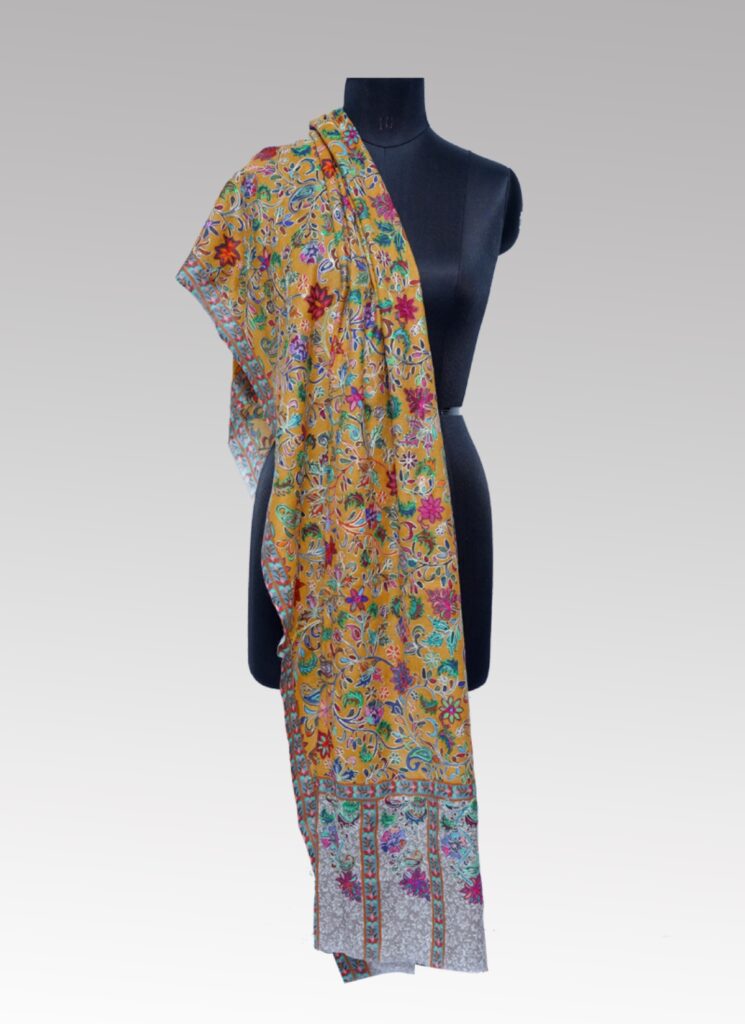Yellow print Stole